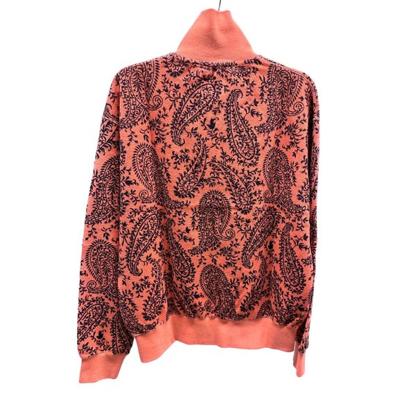 NEW Aries Made in Italy Coral Paisley 1/2 Zip Sweater Small - Picture 8 of 9